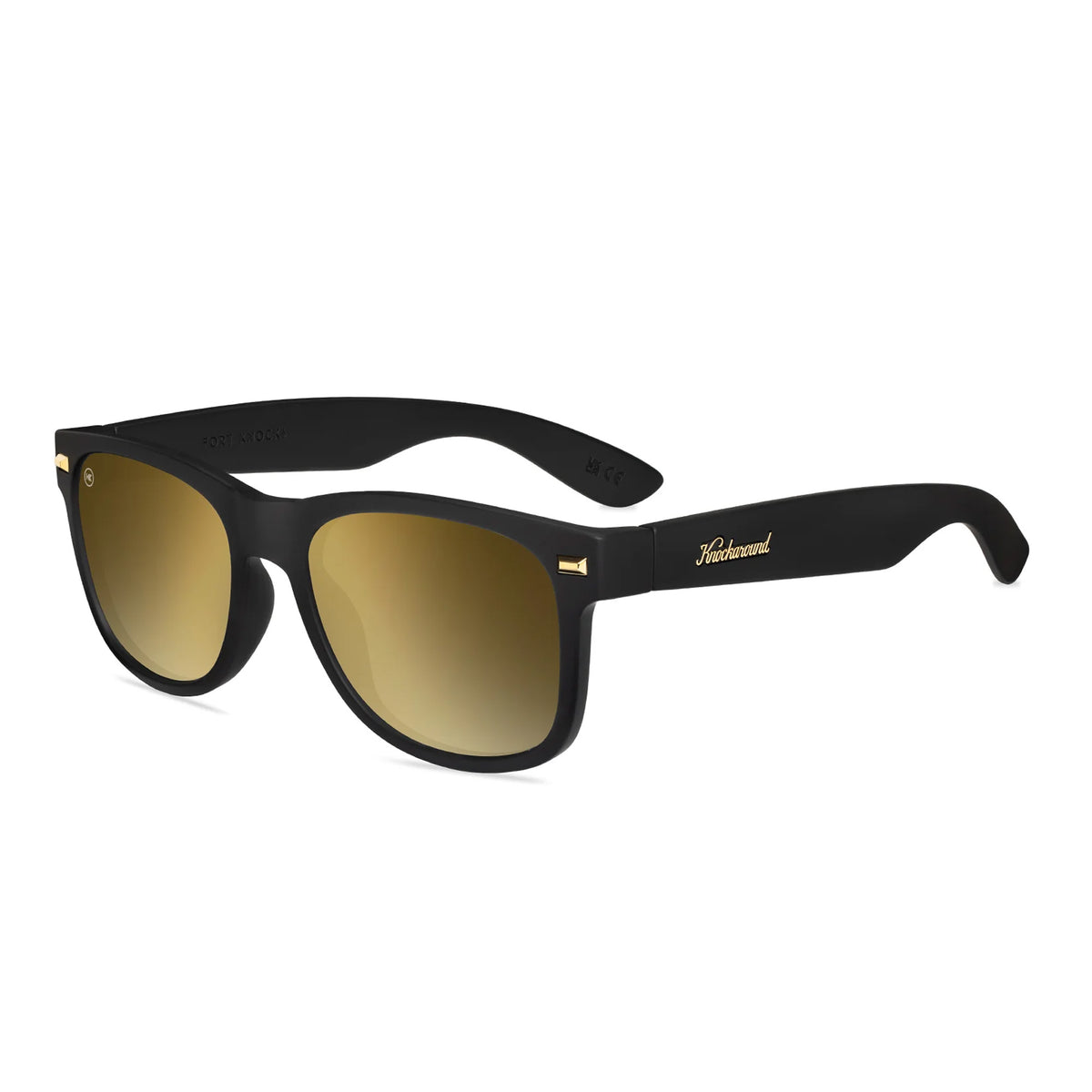 Knockaround Fort Knocks Men's Sunglasses - Black Gold Polarized