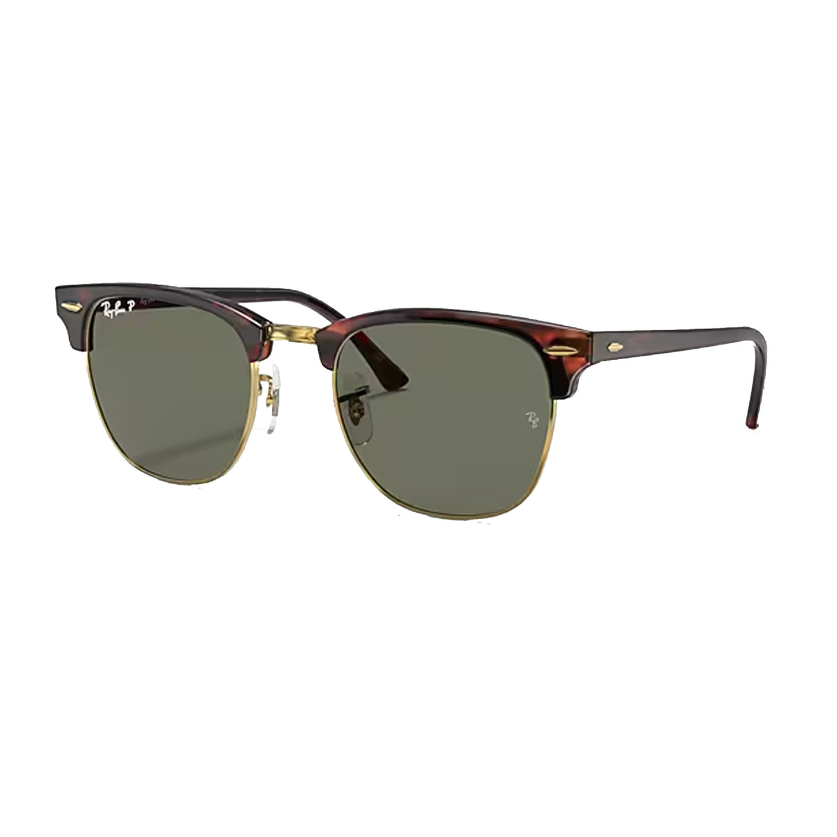 Ray-Ban New Clubmaster Men's Sunglasses - Polished Red Havana/G-15 Green Polarized