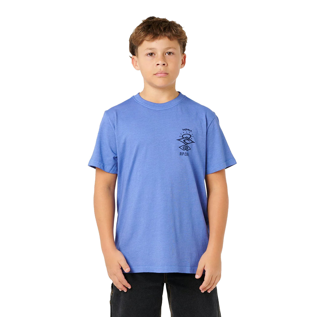 Rip Curl Search Icon Youth Boy's T-Shirt - Blue Haze