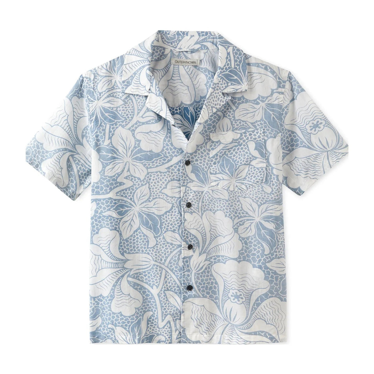 Outerknown The BBQ Men's S/S Dress Shirt - Solimar Blue Kellyloha