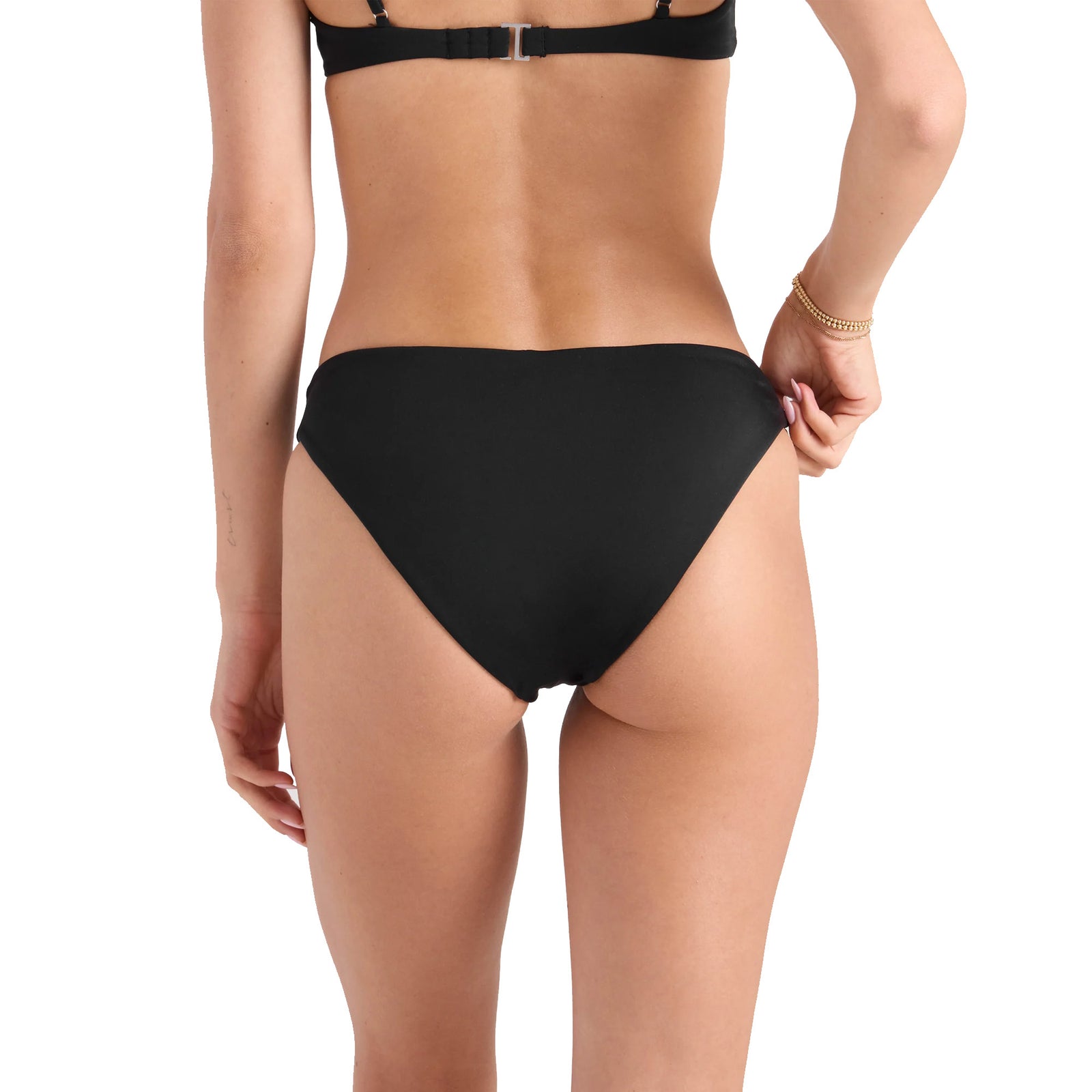 Volcom Simply Seamless Midrise Skimpy Women's Bikini Bottom - Black