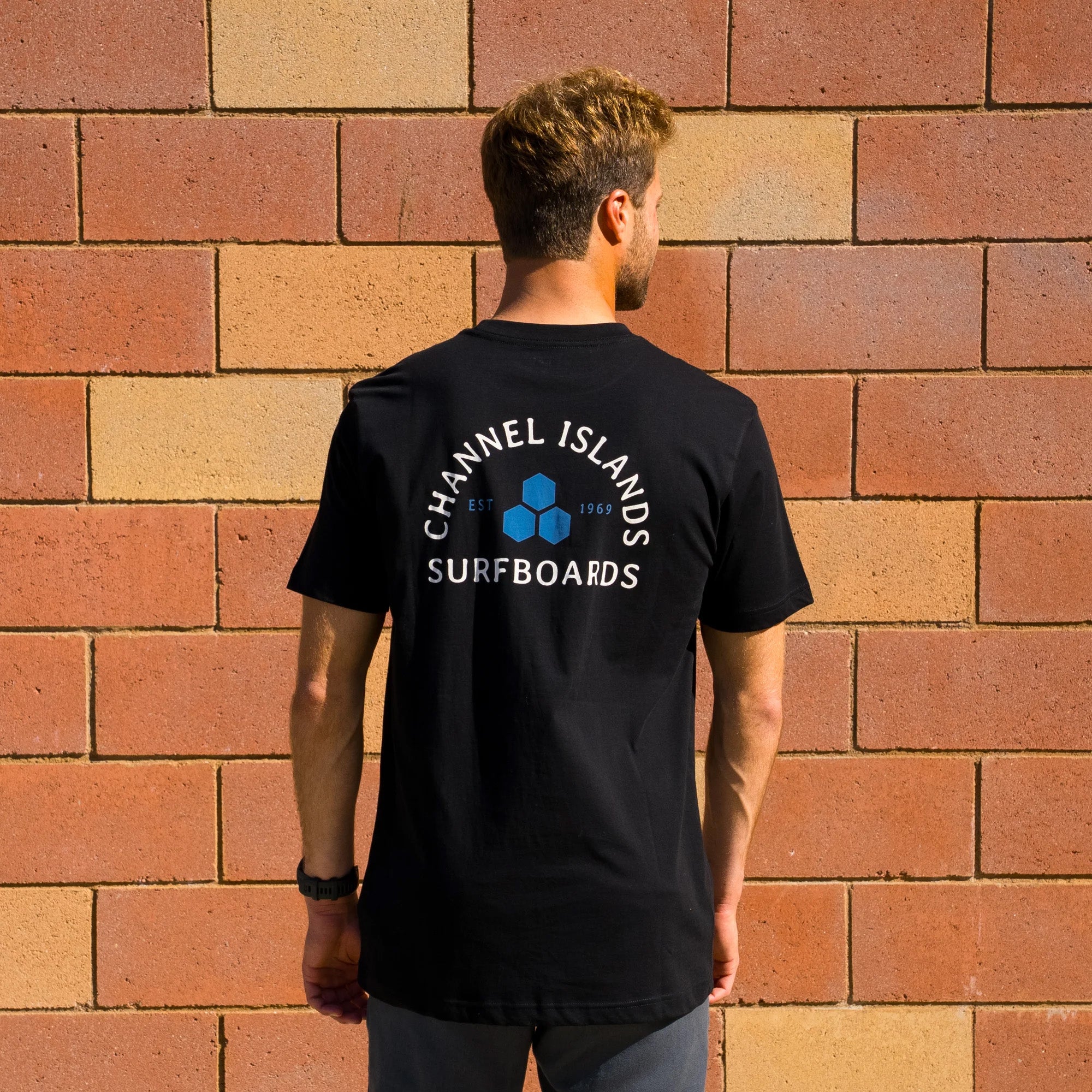 Channel Islands Quality Goods Men's S/S T-Shirt - Black/Lagoon