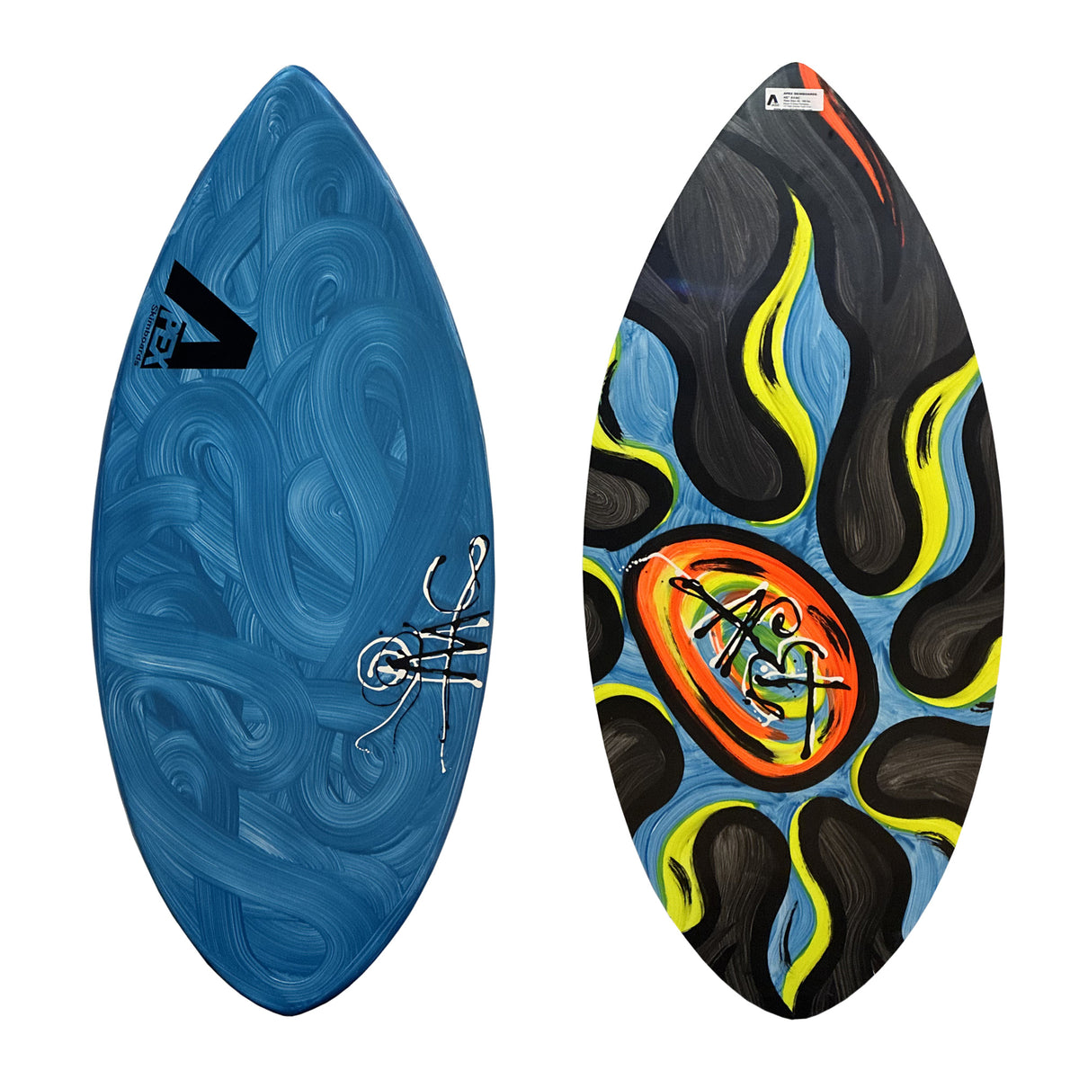 Apex AVAC 46" Skimboard - Blue Swirl/Black Sun