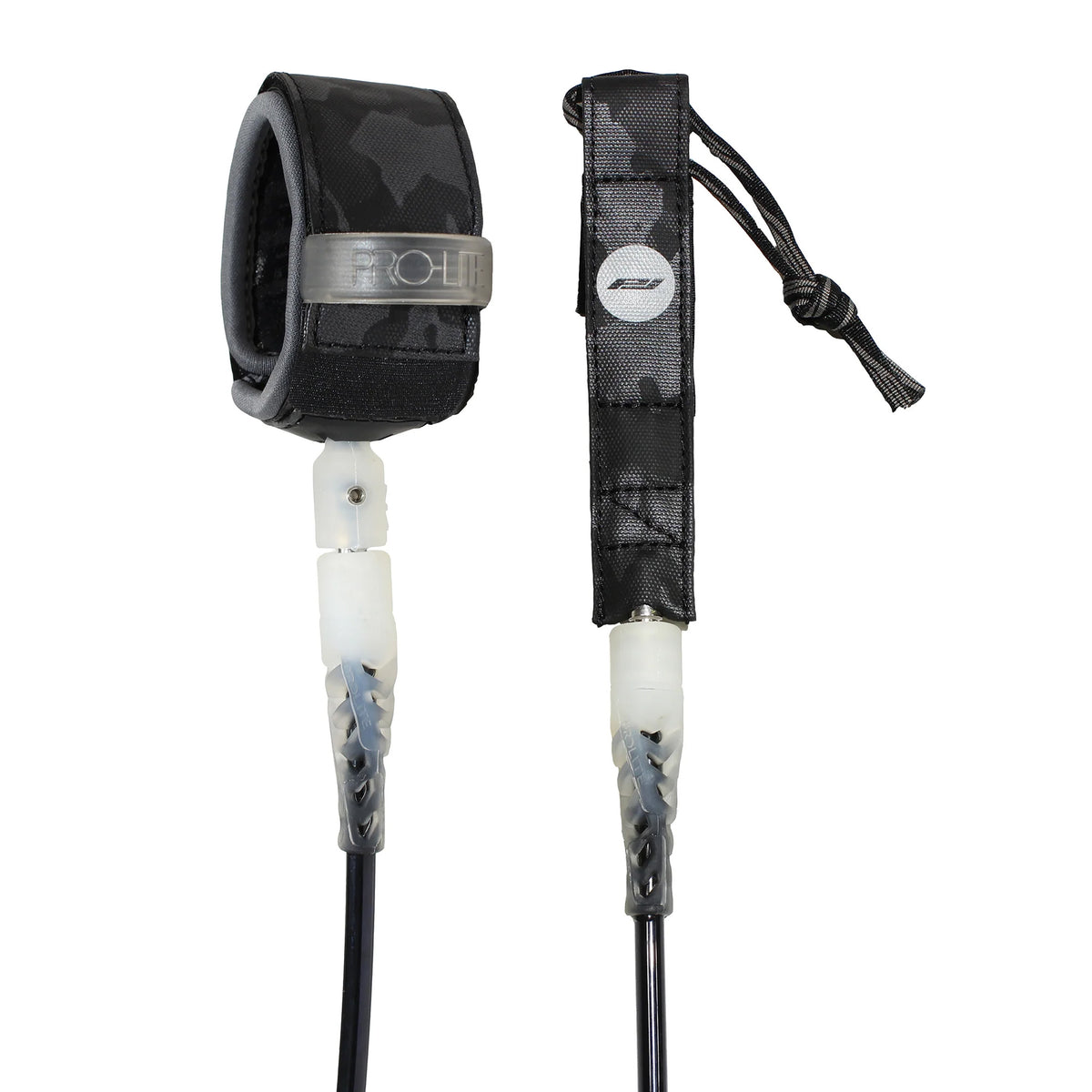 Pro-Lite Freesurf Series Double Swivel Surfboard Leash - 6'0"/Black