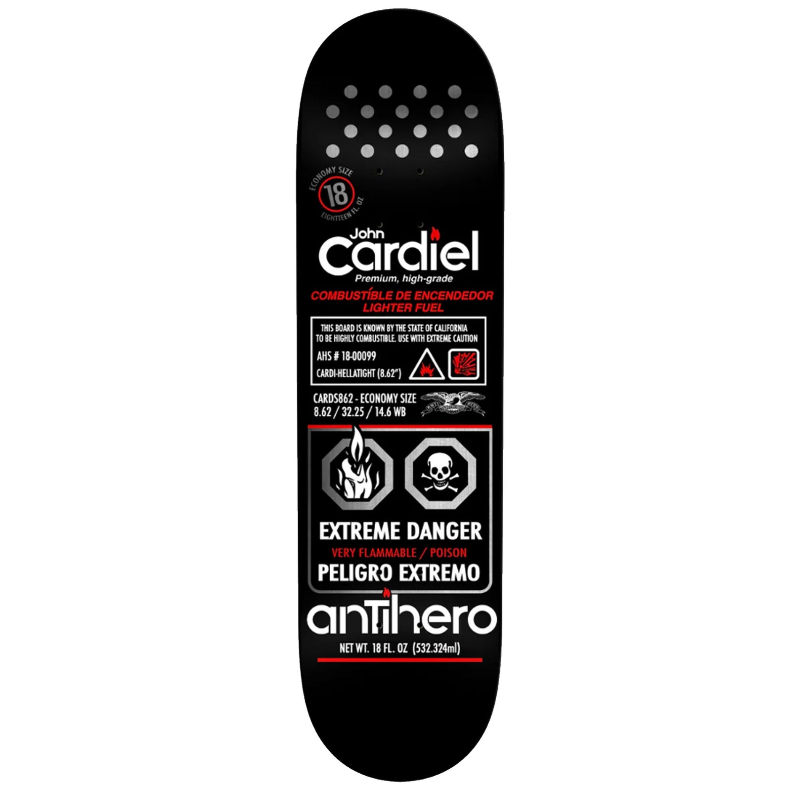 Anti-Hero Cardiel Fueled Up 8.62" Skateboard Deck