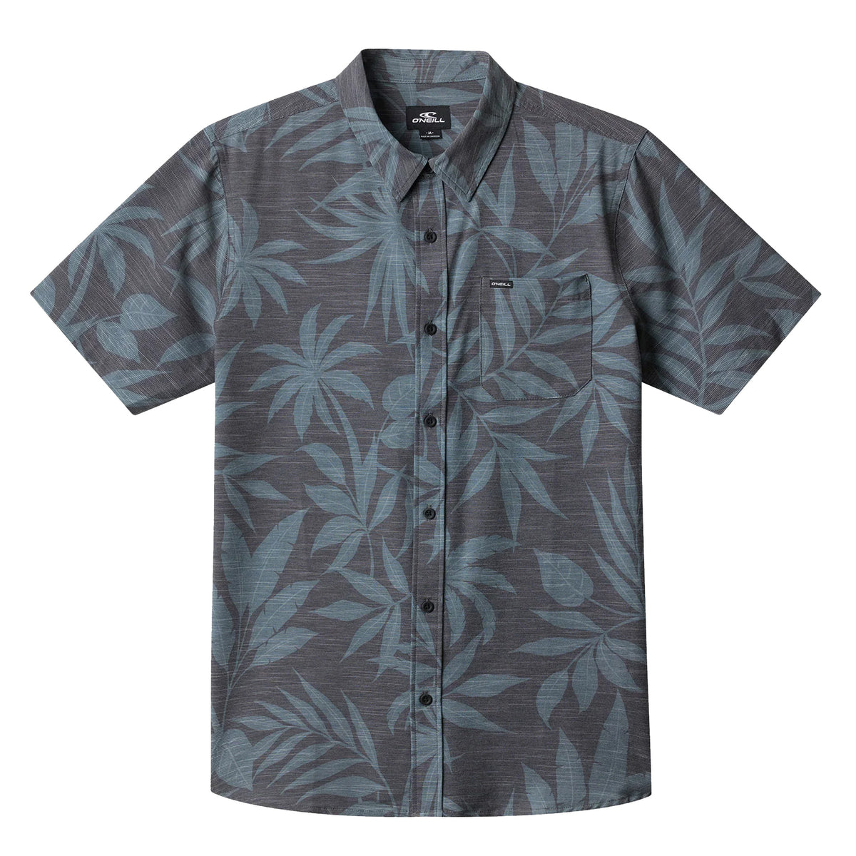 O'Neill UPF Slub Relaxed Fit Men's S/S Dress Shirt - Black