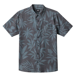 O'Neill UPF Slub Relaxed Fit Men's S/S Dress Shirt - Black