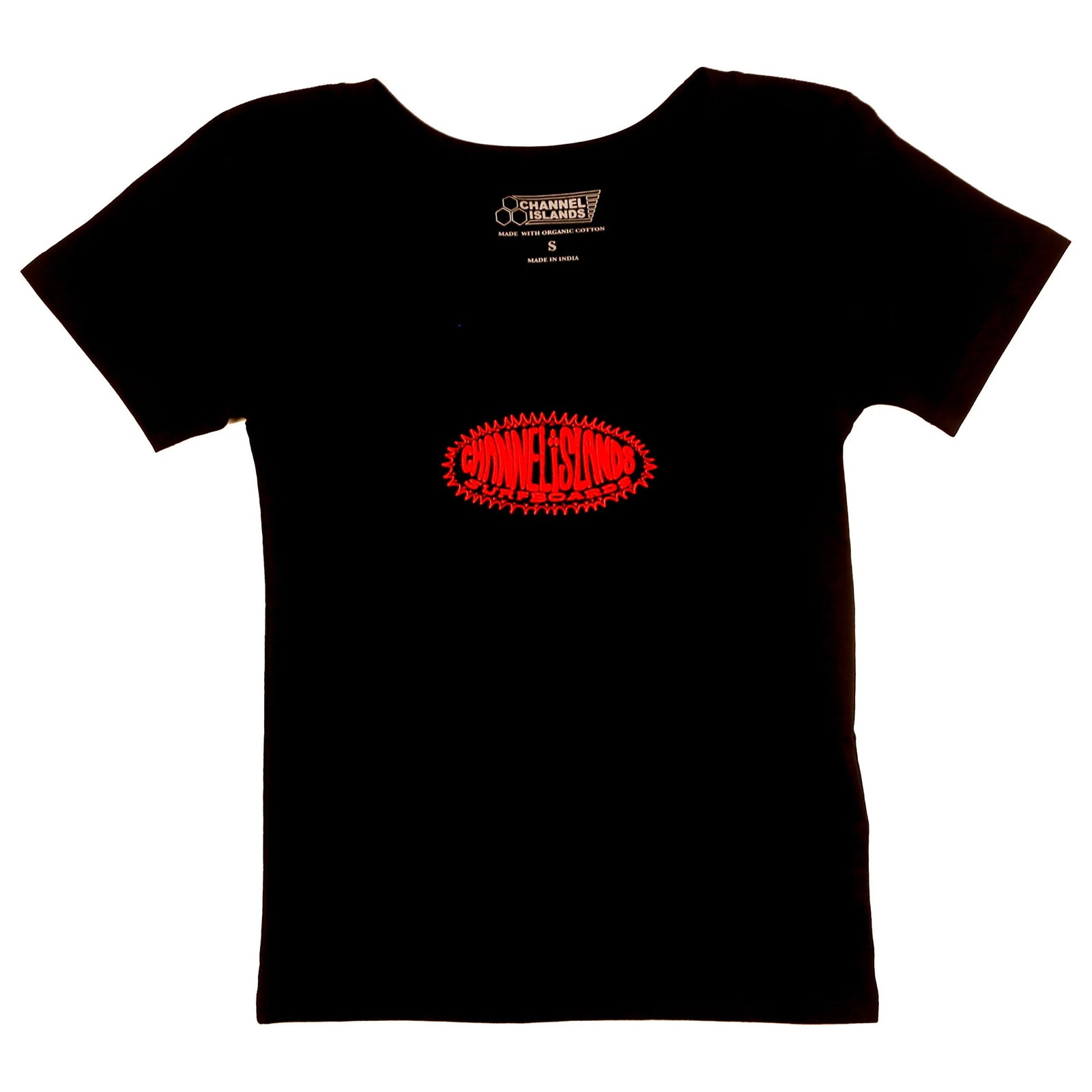 Channel Islands Starburst Fitted Crop Women's S/S T-Shirt - Black