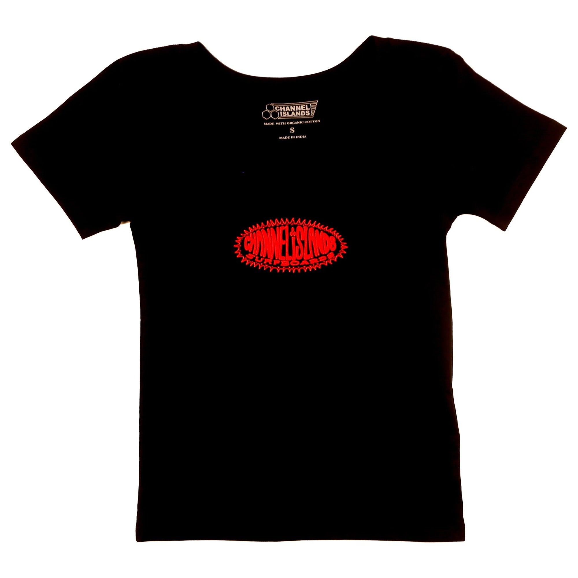 Channel Islands Starburst Fitted Crop Women's S/S T-Shirt - Black