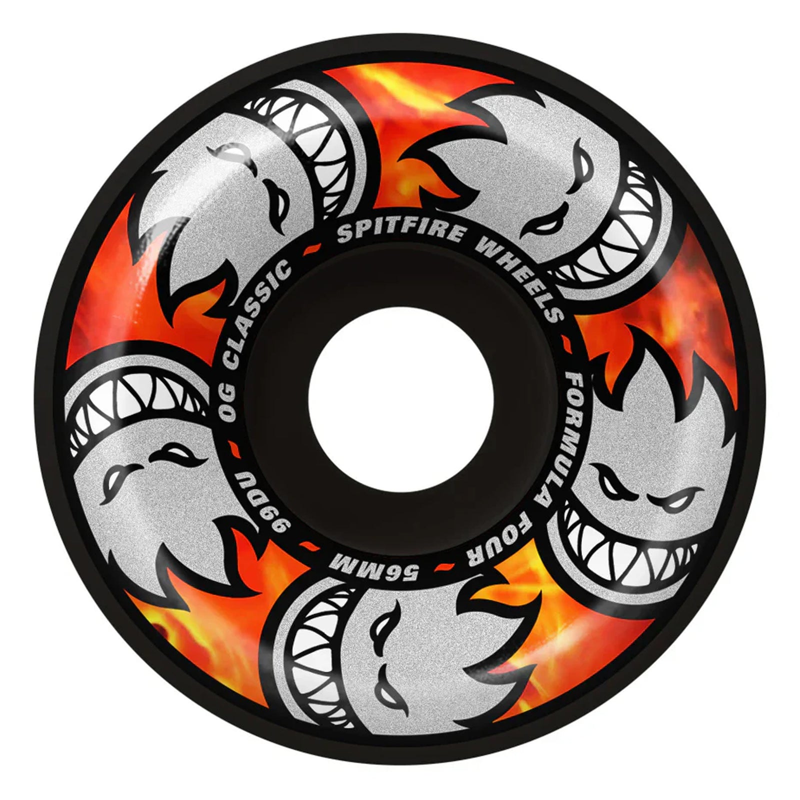 Spitfire F4 Multiball OG Classic 56mm 99a Skateboard Wheels - Black