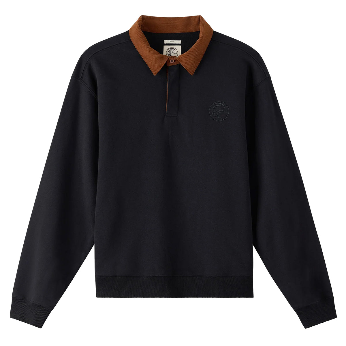 O'Neill O'Riginals Fleece Rugby Polo Men's L/S Shirt - Black