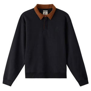 O'Neill O'Riginals Fleece Rugby Polo Men's L/S Shirt - Black