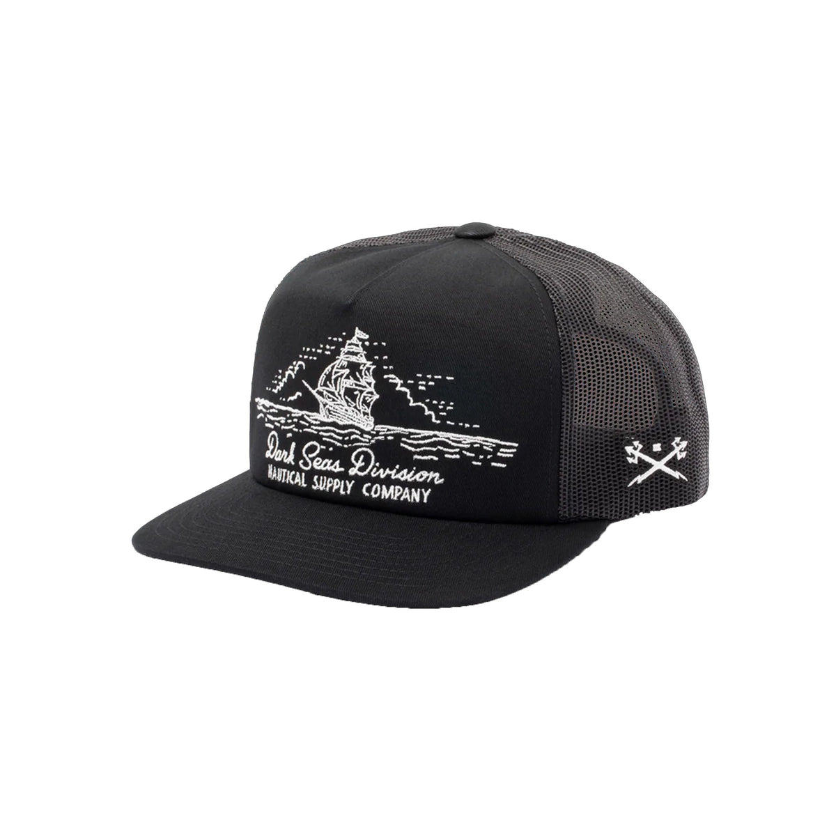 Dark Seas Tall Ship Men's Hat - Black