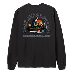 Dark Seas Rowboat Stock Men's L/S Shirt - Black