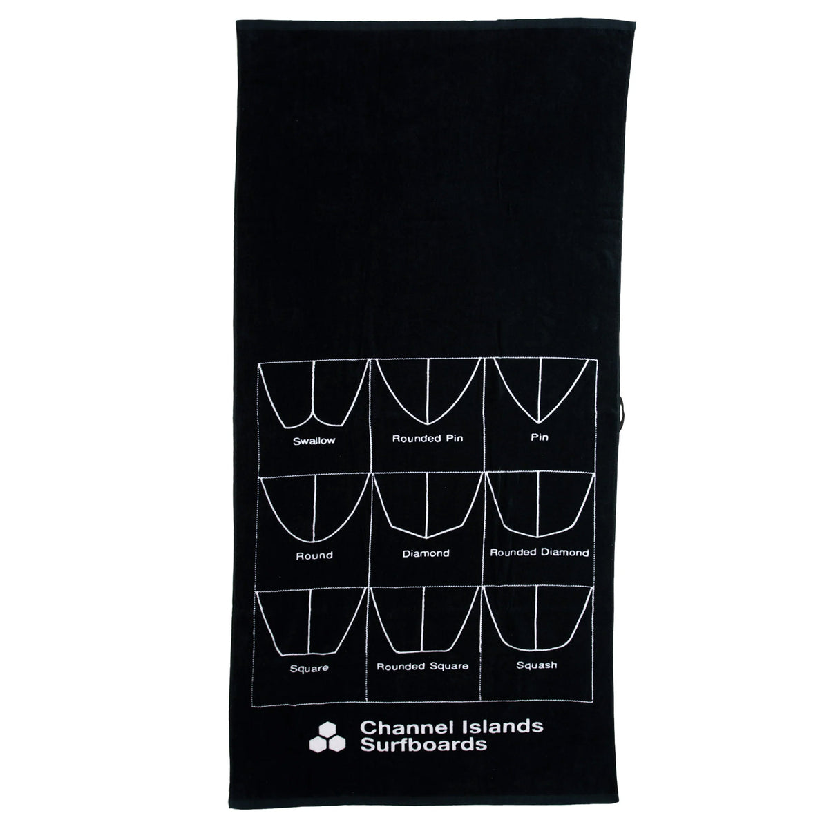 Channel Islands Tails Beach Towel - Black