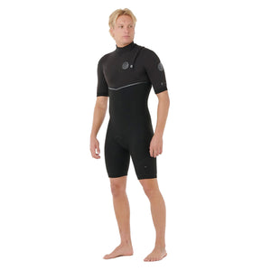 Rip Curl E-Bomb 2/2mm Zip Free Men's S/S Springsuit Wetsuit - Black