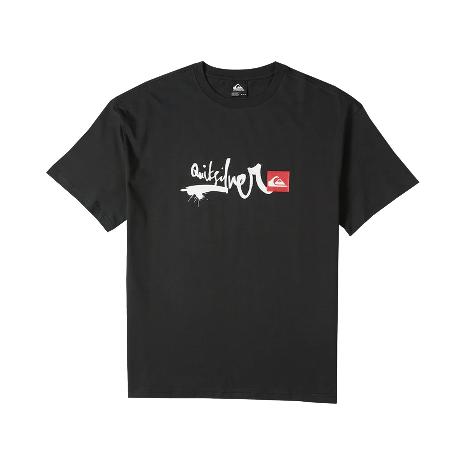 Quiksilver Young Guns Script Sticker Slap Men's S/S T-Shirt - Black