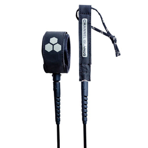 Channel Islands Round Cord Comp 6' Surfboard Leash - Black