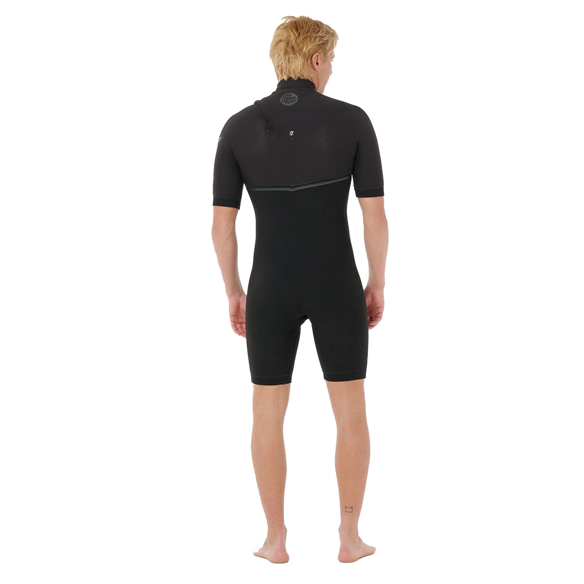 Rip Curl E-Bomb 2/2mm Zip Free Men's S/S Springsuit Wetsuit - Black