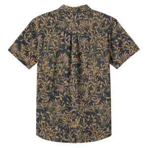 O'Neill TRVLR Perforated Printed Standard Fit Men's S/S Dress Shirt - Black