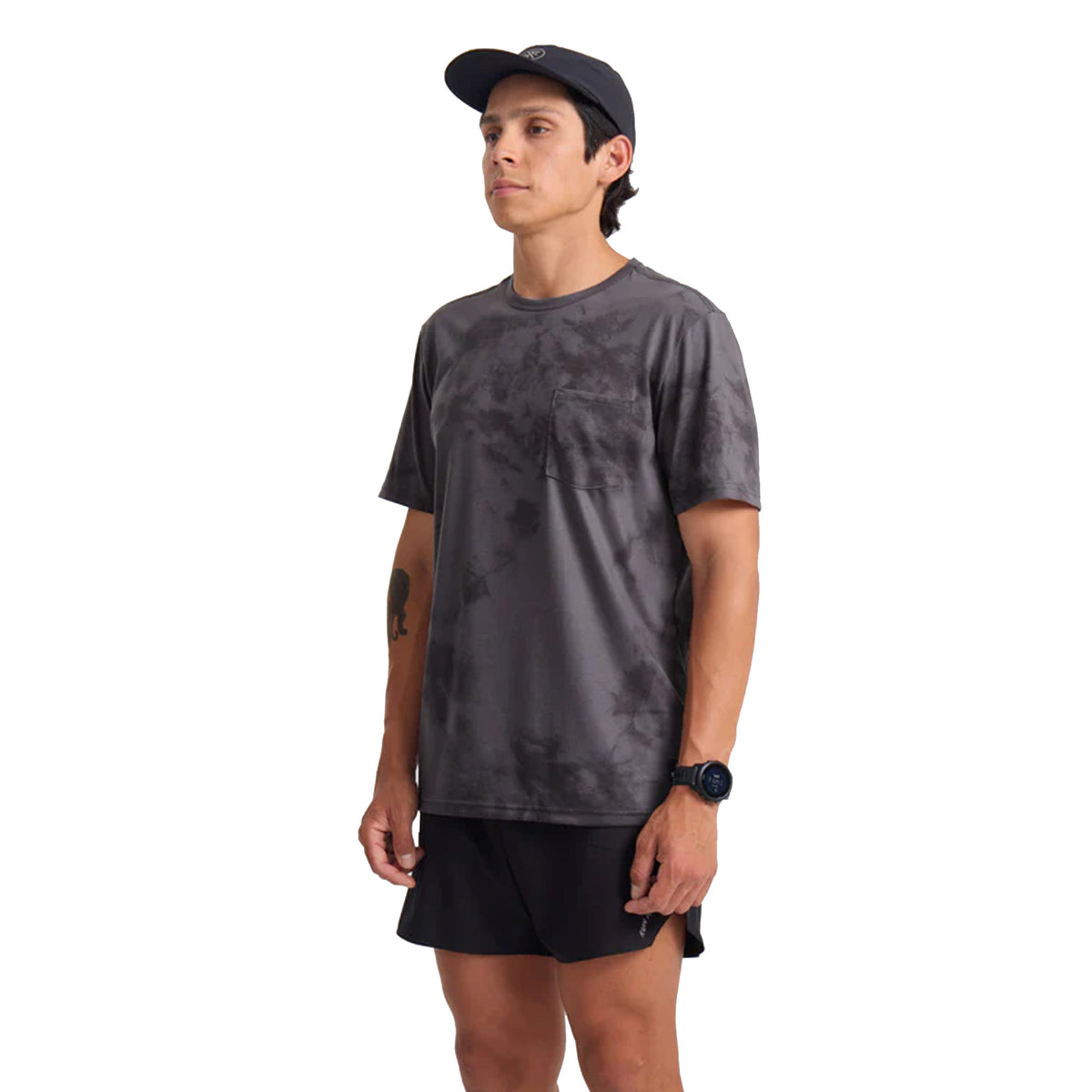 Roark Mathis Active Tie Dye Pocket Men's S/S T-Shirt - Grey