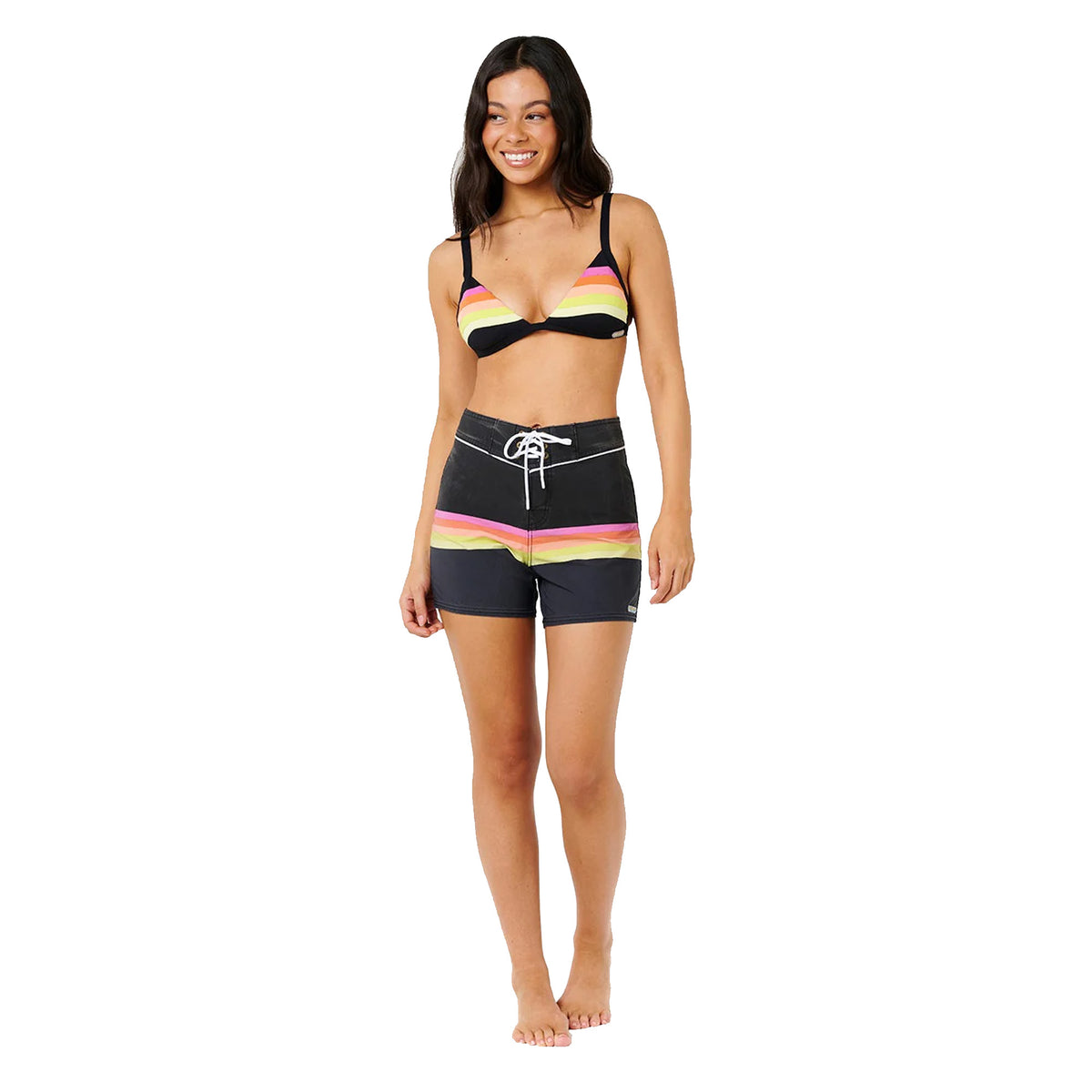 Rip Curl Surf Stripe 5" Women's Boardshorts - Black