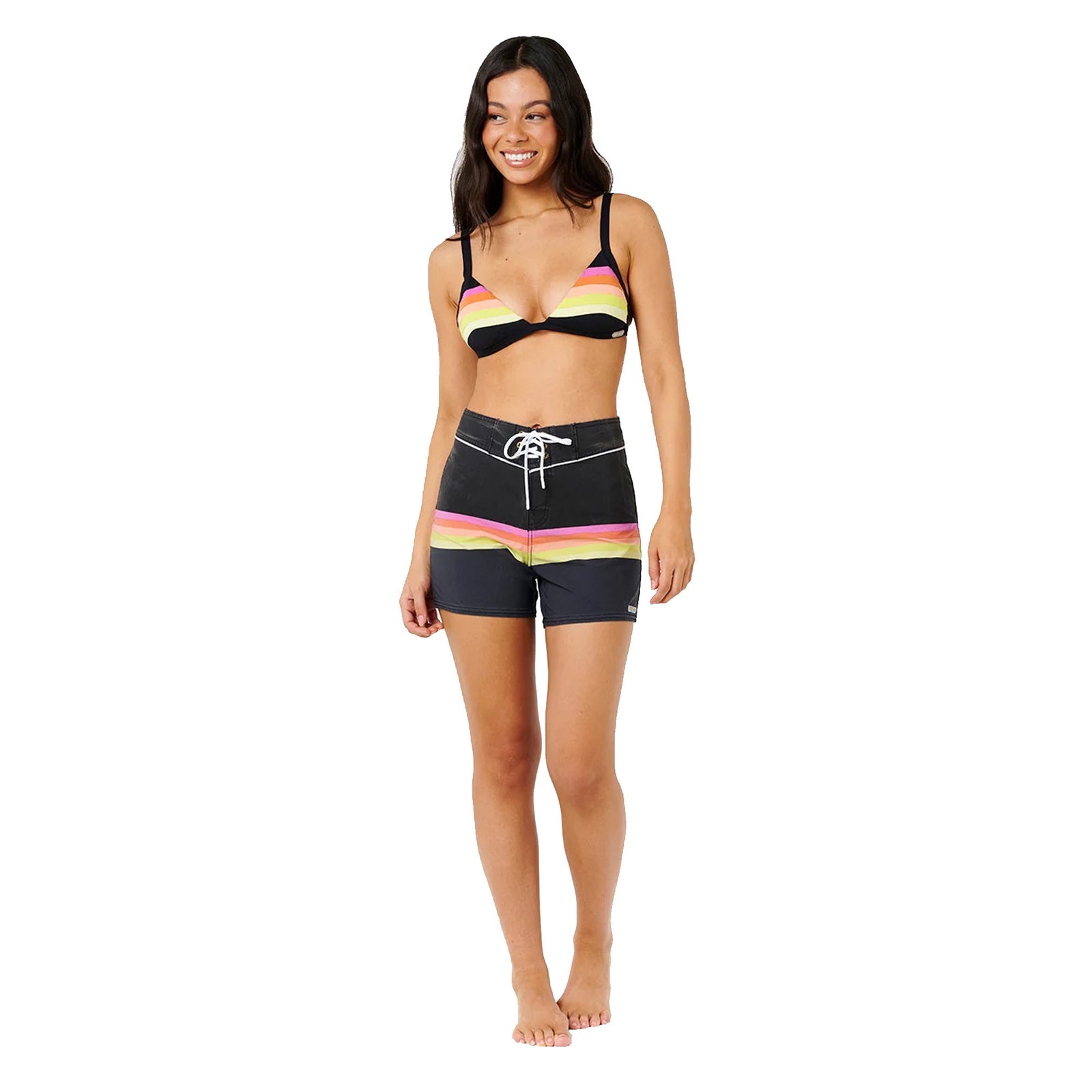 Rip Curl Surf Stripe 5" Women's Boardshorts - Black