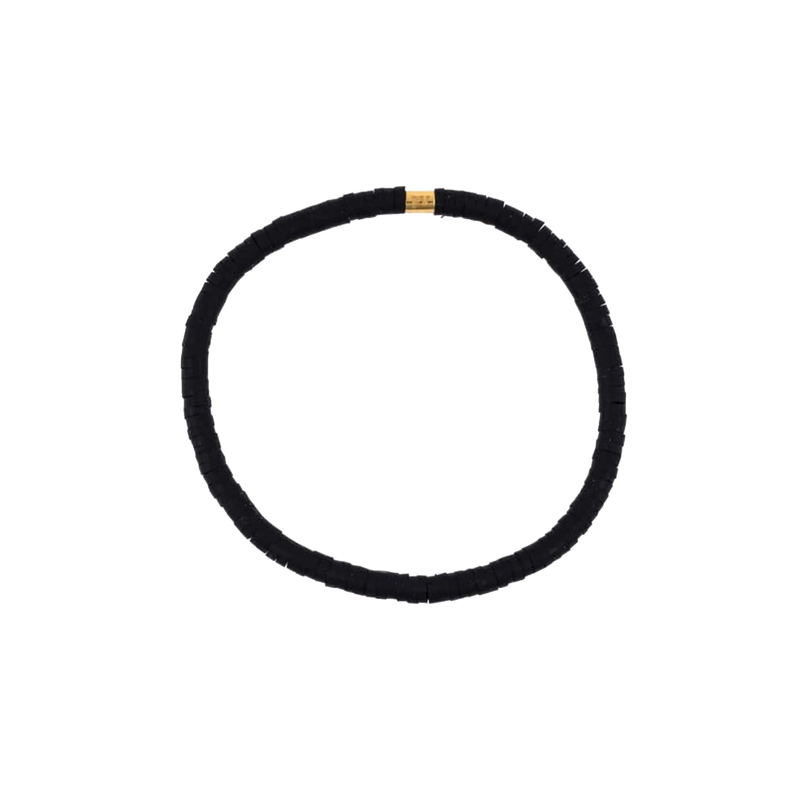 Pura Vida Cabrillo Vinyl Disc Stretch Bracelet - Black