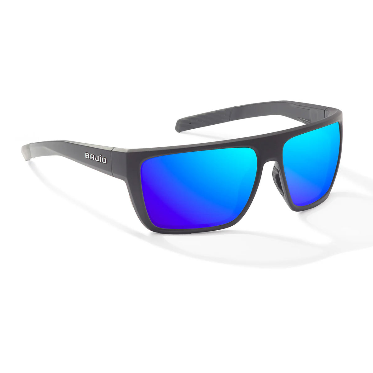Bajio Zapata X-Large Men's Sunglasses - Black Matte/Blue Mirror Polarized