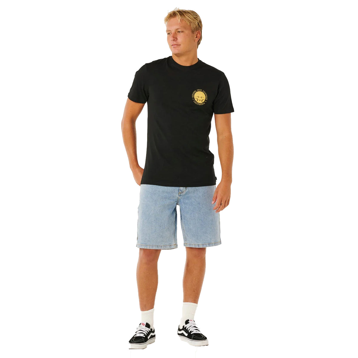 Rip Curl Sunrise Desto Standrd Men's S/S T-Shirt - Black