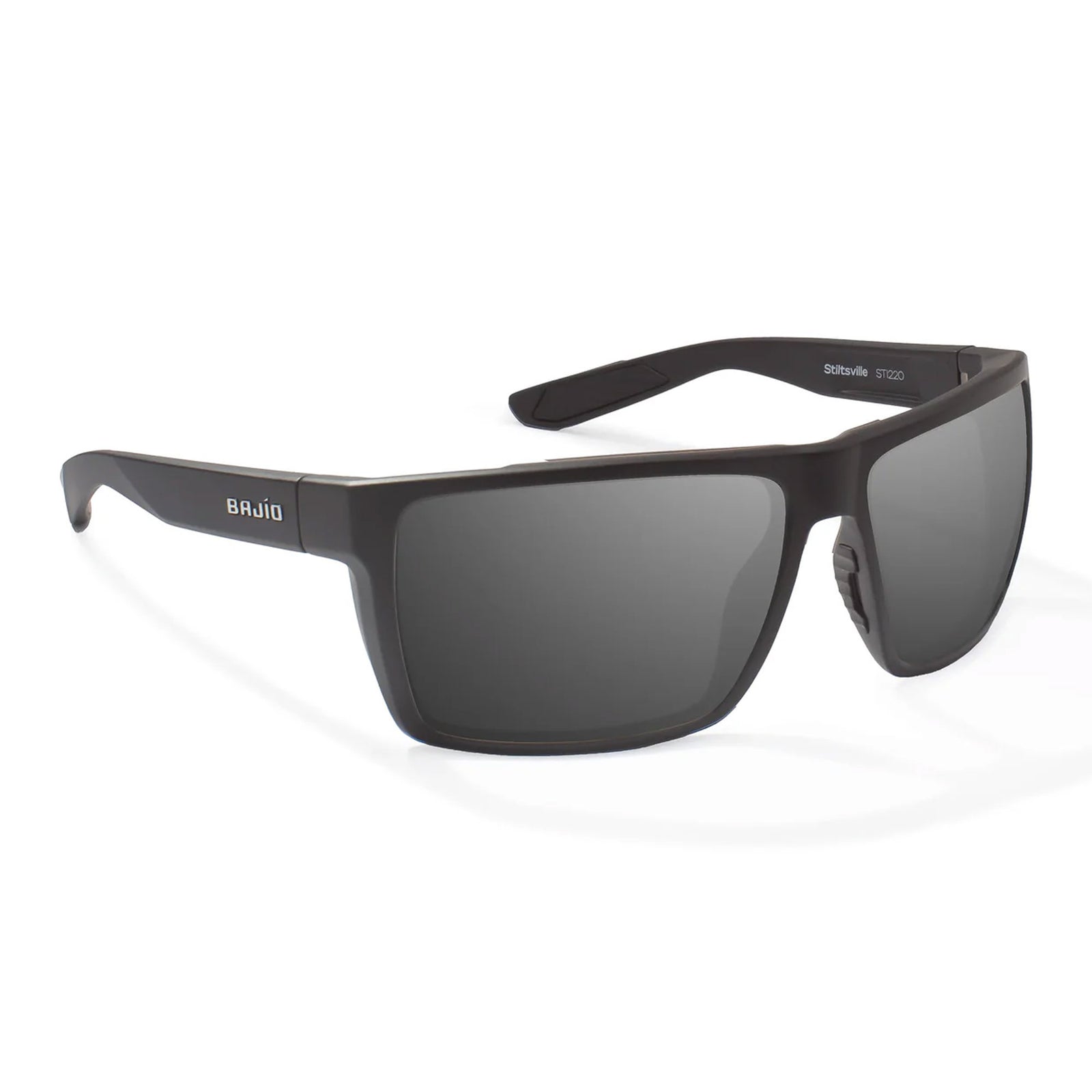 Bajio Stiltsville X-Large Men's Sunglasses - Black Matte/Grey Polarized