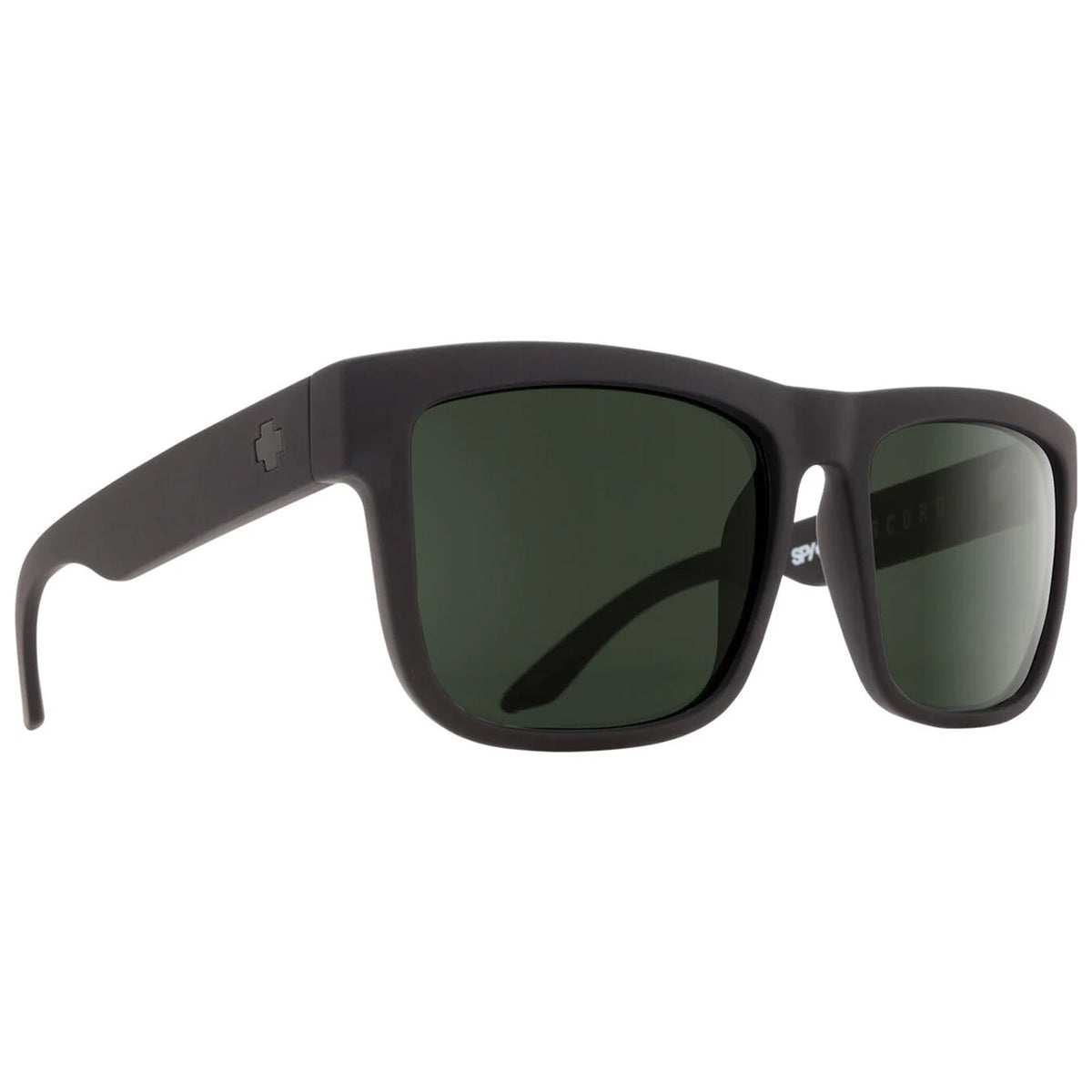 Spy Discord Men's Sunglasses - Soft Matte Black/Happy Gray Green Polarized