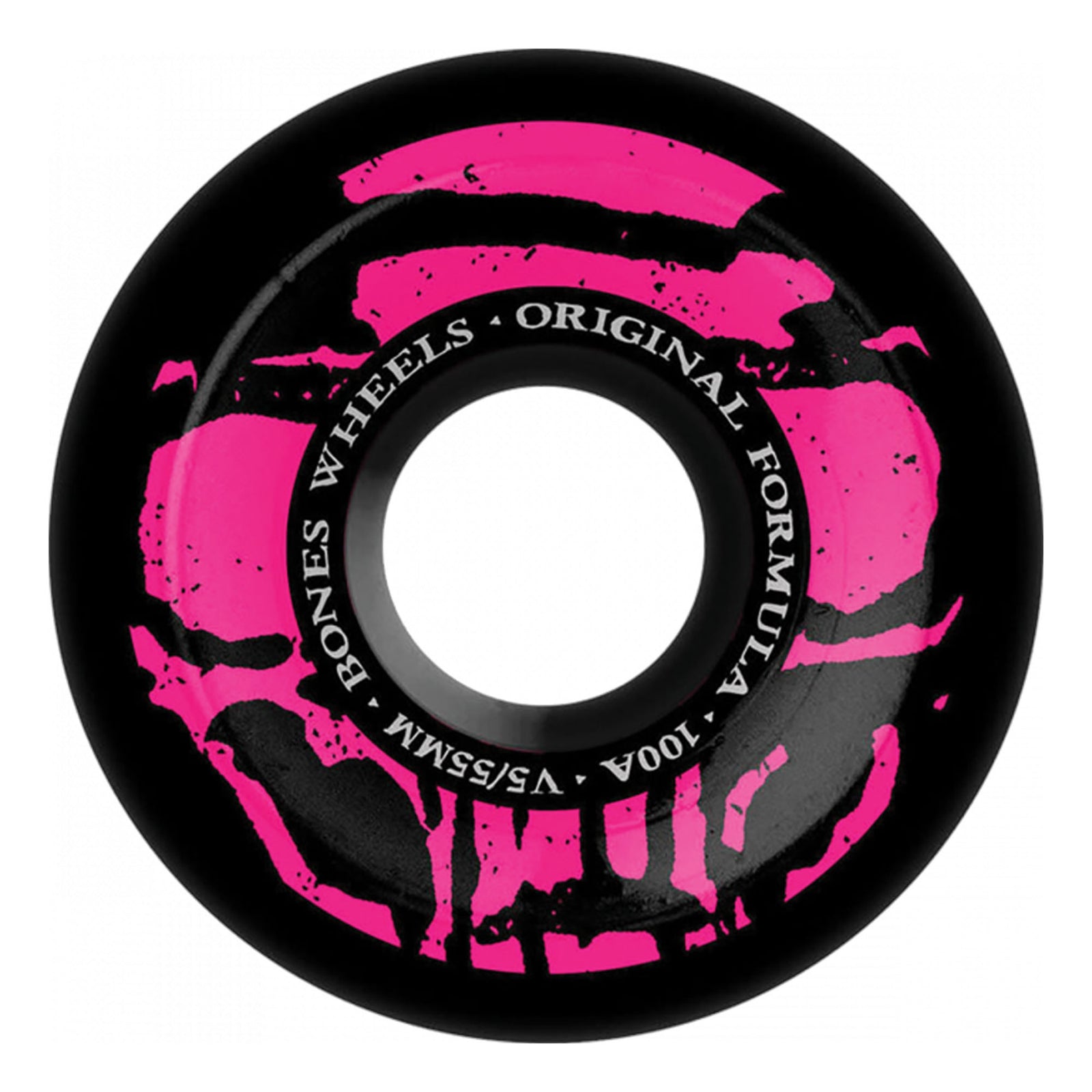 Bones 100's OG V5 55mm Mummy Skulls 100a Skateboard Wheels - Black