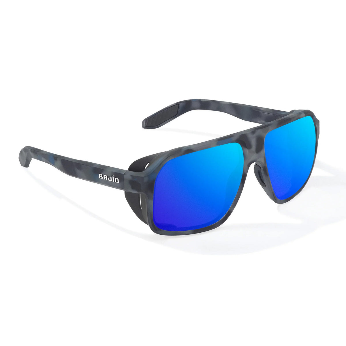 Bajio Cocho X-Large Men's Sunglasses - Dark Blue Camo Matte/Blue Mirror Polarized