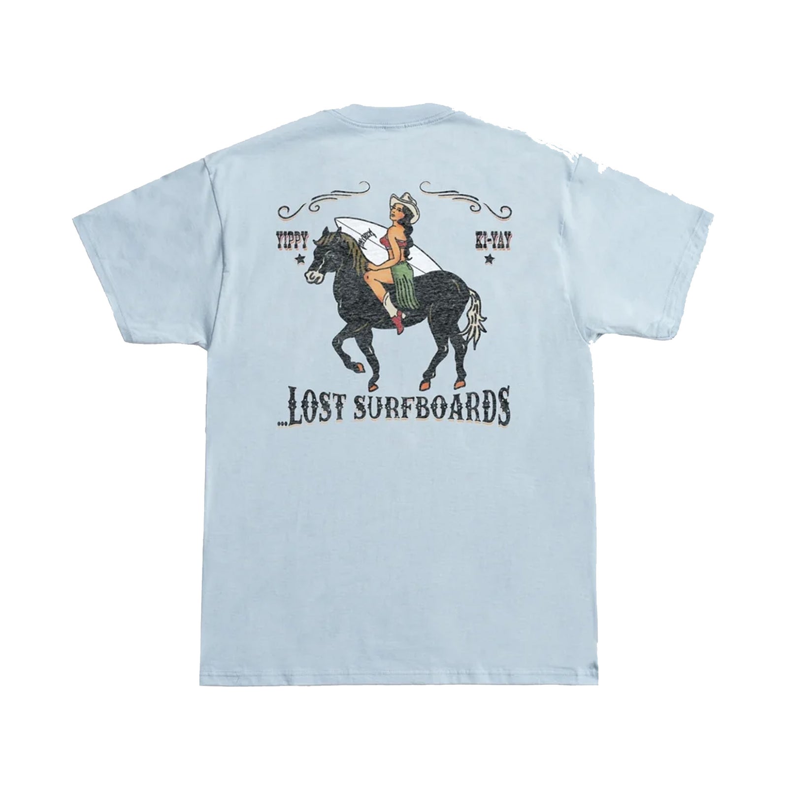 Lost Cowgirl In The Sand Men's S/S T-Shirt - Arctic Blue