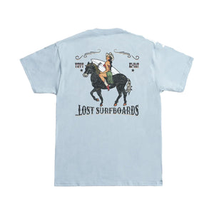 Lost Cowgirl In The Sand Men's S/S T-Shirt - Arctic Blue