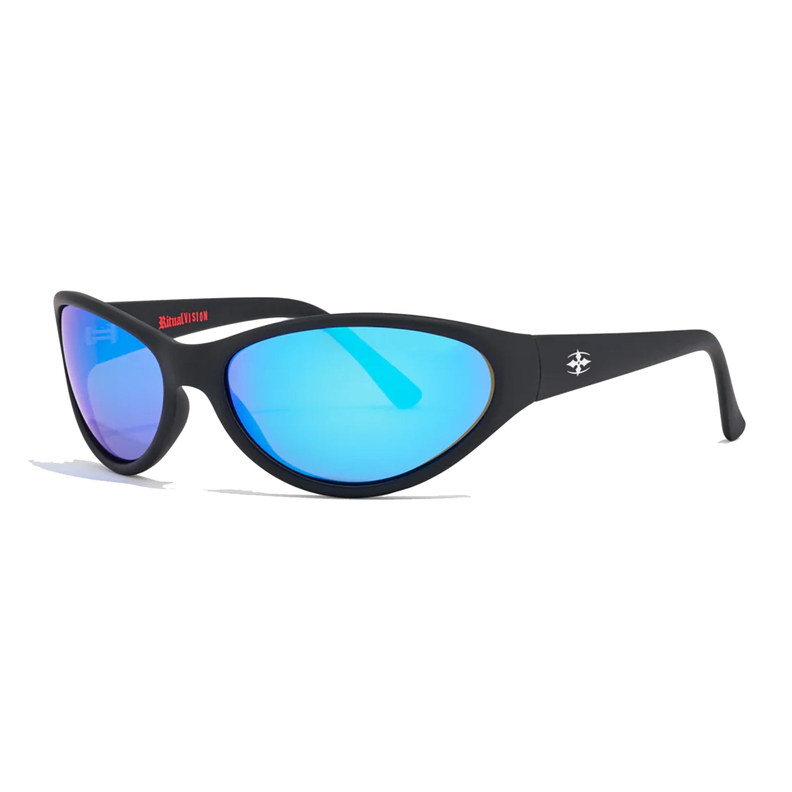 Ritual Vision Morphine Men's Sunglasses - Matte Black/Blue Reflective Polarized