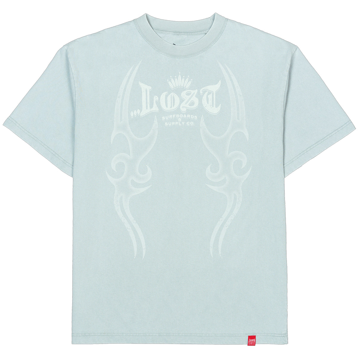 Lost Fang Logo Boxy Men's S/S T-Shirt - Grey Snow