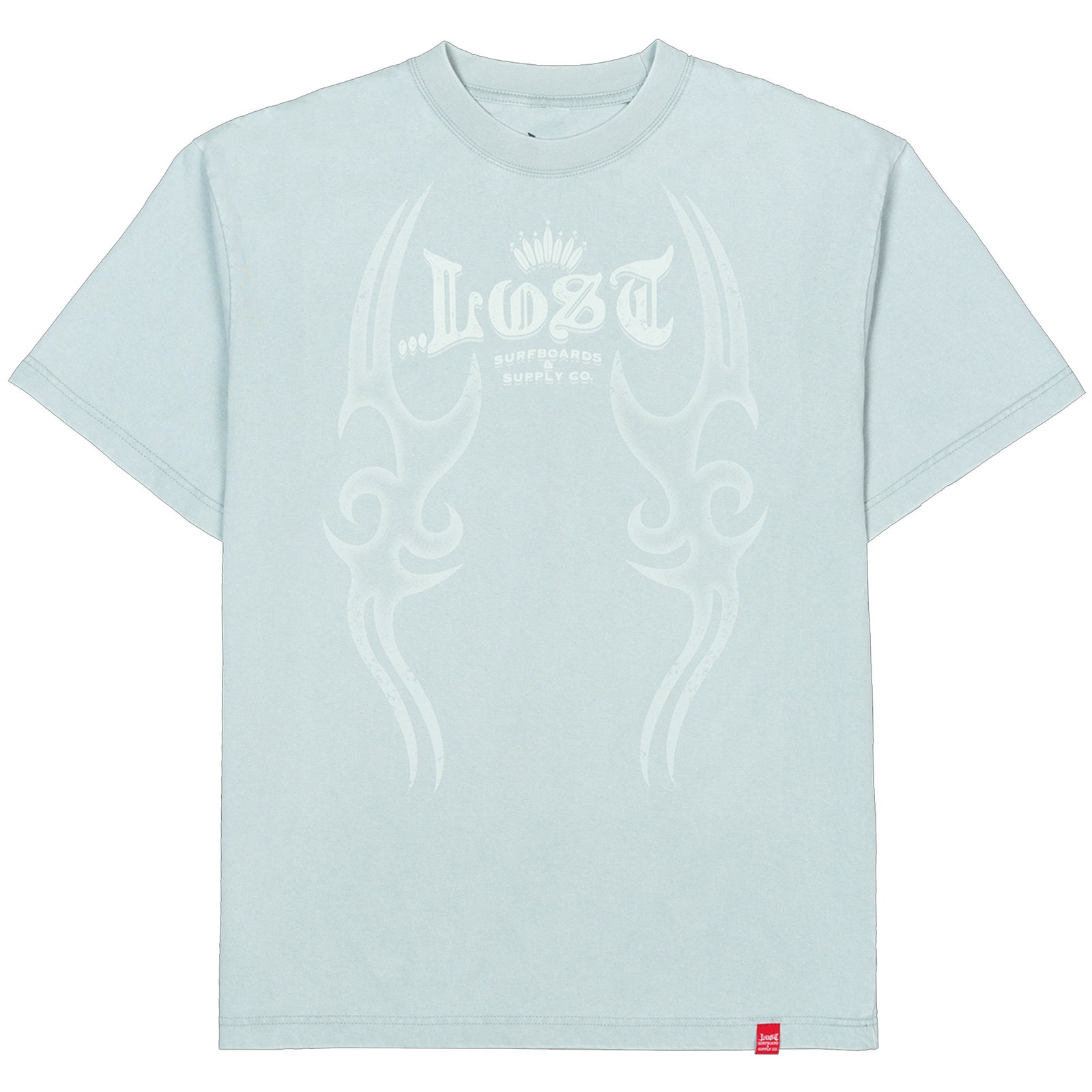 Lost Fang Logo Boxy Men's S/S T-Shirt - Grey Snow