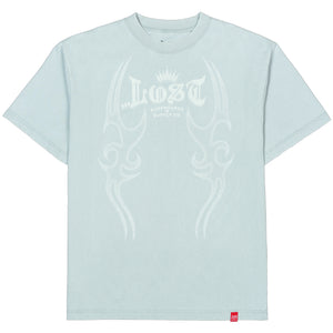 Lost Fang Logo Boxy Men's S/S T-Shirt - Grey Snow