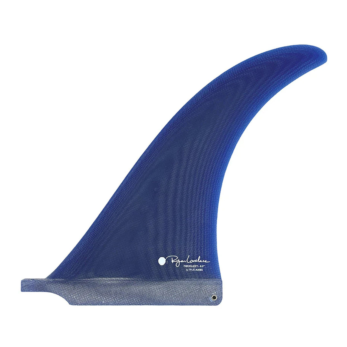 True Ames Lovelace Thicklizzy Longboard Fin - 8"/Royal Blue