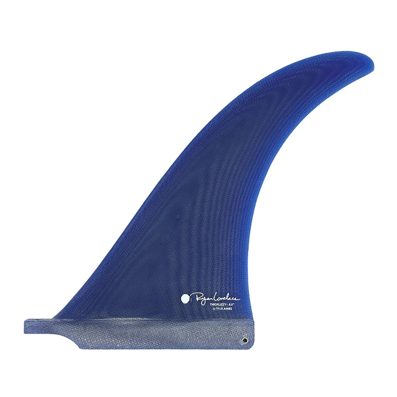 True Ames Lovelace Thicklizzy Longboard Fin - 7.5"/Royal Blue