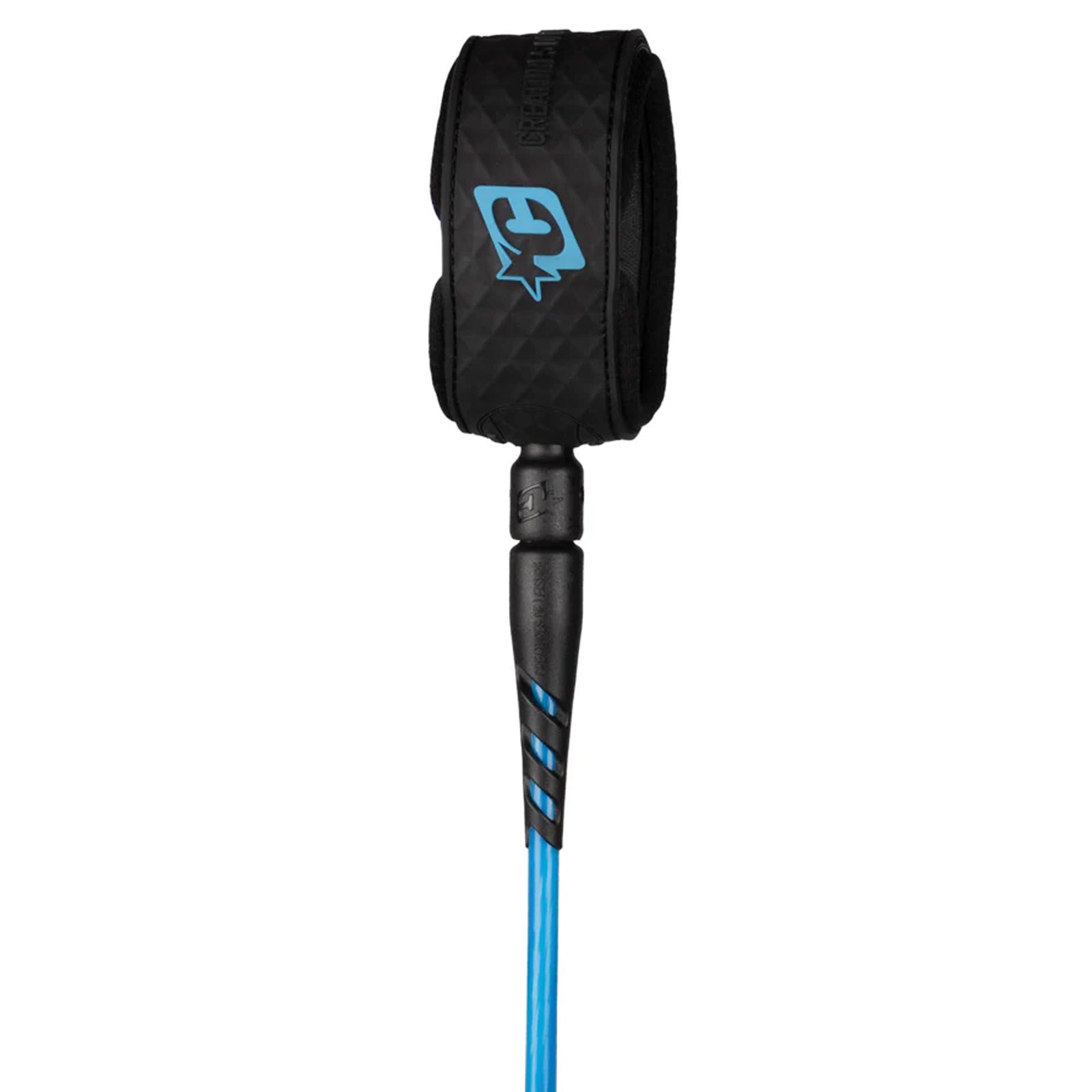 Creatures of Leisure Reliance 2.0 Standard Duty Surfboard Leash - 7'/Cyan Twist Black