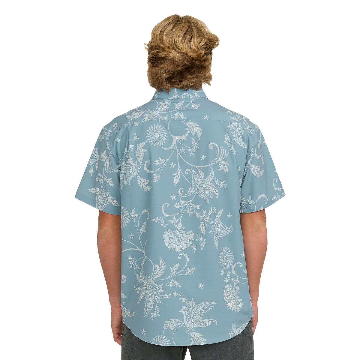 Billabong Cabana Short Sleeve Woven Men's S/S Dress Shirt - Blue Fog