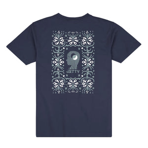 Jetty Wave Length Men's S/S T-Shirt - Navy
