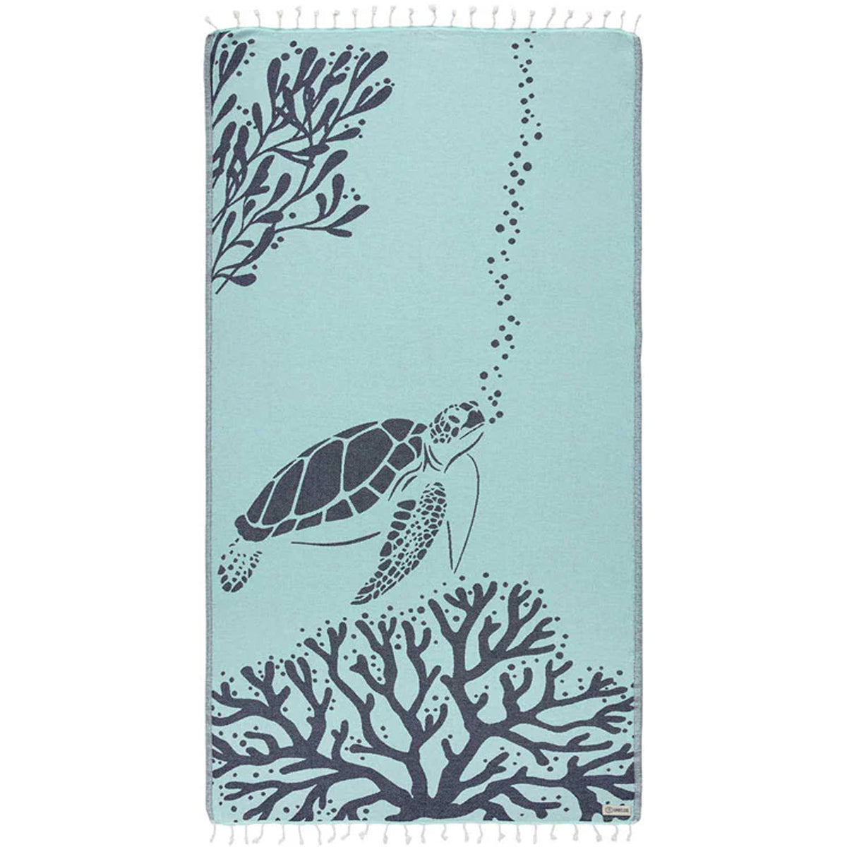 Sand Cloud Bubble Turtles Towel - Seafoam
