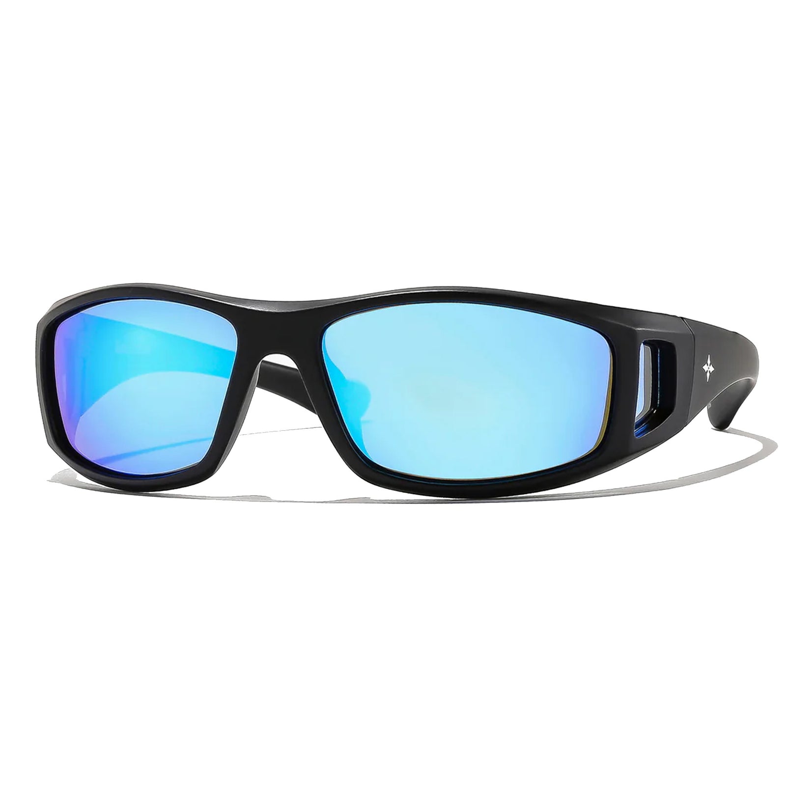 Ritual Vision Dragster Men's Sunglasses - Matte Black/Blue Reflective Polarized