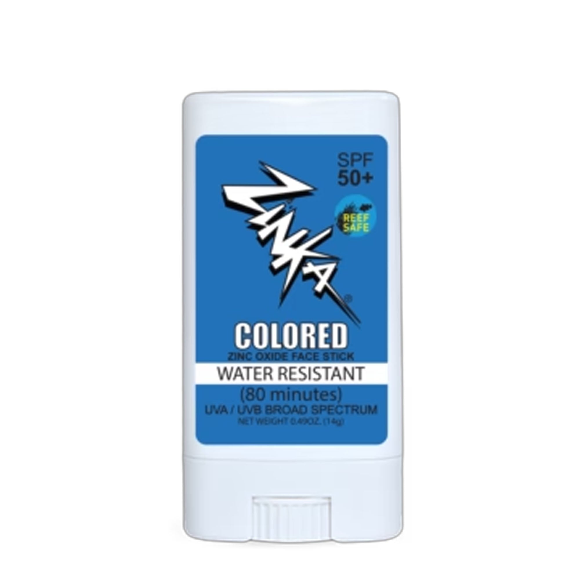 Zinka Colored Zinc Oxide SPF 50 Face Stick Sunscreen - Blue