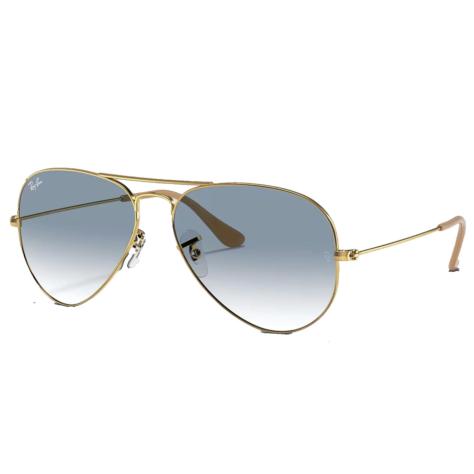 Ray-Ban Aviator Women's Sunglasses - Large Metal Arista/Clear Gradient Blue