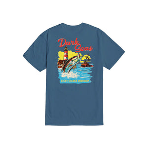 Dark Seas East Coast Water Decal Men's S/S T-Shirt - Blue Jean